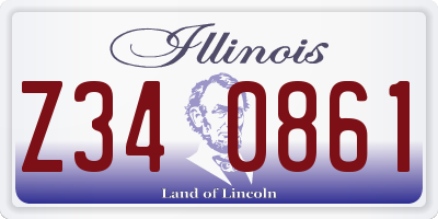 IL license plate Z340861