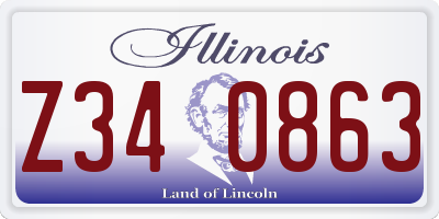 IL license plate Z340863