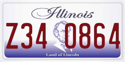IL license plate Z340864