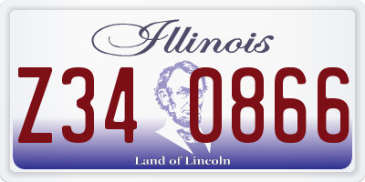 IL license plate Z340866