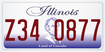 IL license plate Z340877