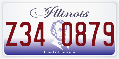 IL license plate Z340879