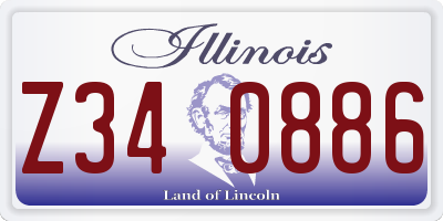 IL license plate Z340886