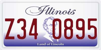 IL license plate Z340895