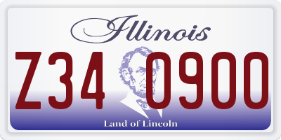 IL license plate Z340900