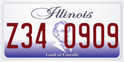 IL license plate Z340909