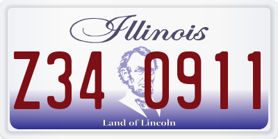IL license plate Z340911