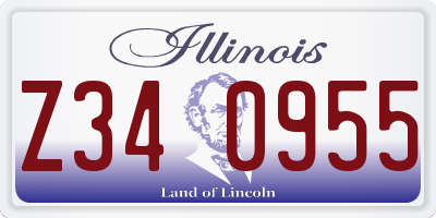 IL license plate Z340955