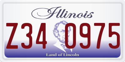 IL license plate Z340975