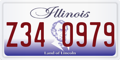 IL license plate Z340979