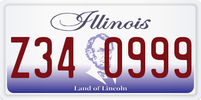 IL license plate Z340999