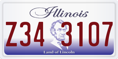 IL license plate Z343107