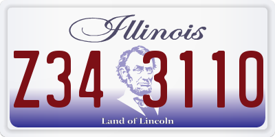 IL license plate Z343110