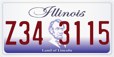IL license plate Z343115