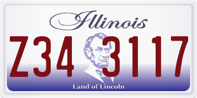 IL license plate Z343117
