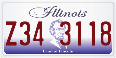 IL license plate Z343118