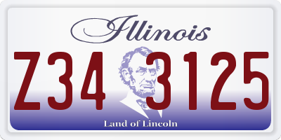 IL license plate Z343125