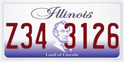 IL license plate Z343126