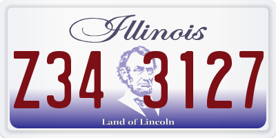 IL license plate Z343127