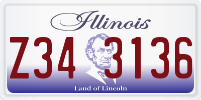 IL license plate Z343136