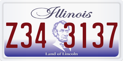 IL license plate Z343137