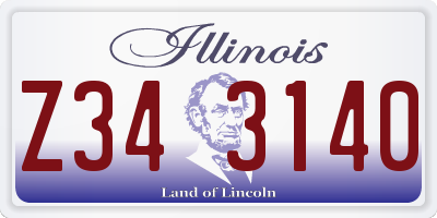 IL license plate Z343140