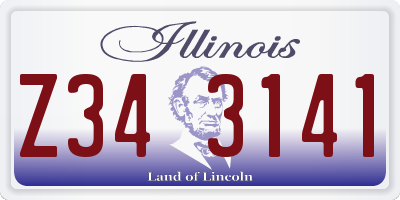 IL license plate Z343141