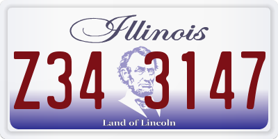 IL license plate Z343147