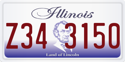 IL license plate Z343150
