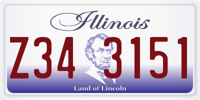 IL license plate Z343151