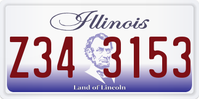 IL license plate Z343153
