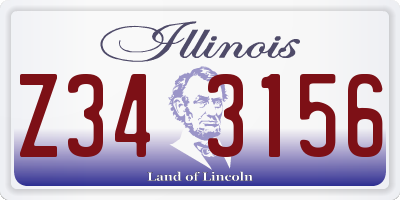 IL license plate Z343156