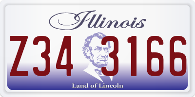 IL license plate Z343166