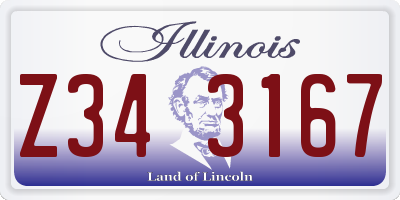 IL license plate Z343167