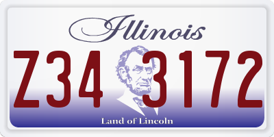 IL license plate Z343172