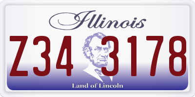 IL license plate Z343178
