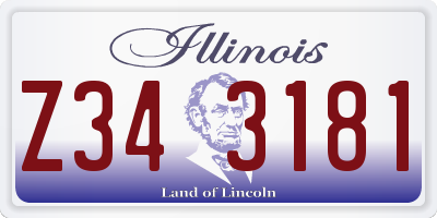 IL license plate Z343181