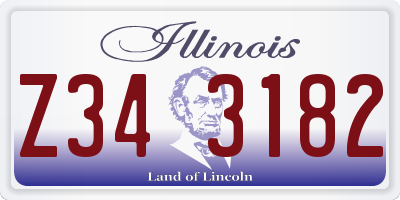 IL license plate Z343182
