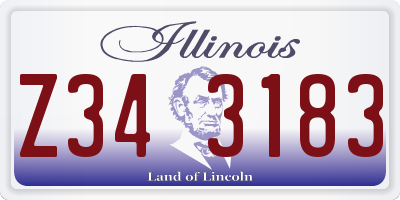 IL license plate Z343183