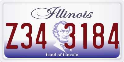 IL license plate Z343184