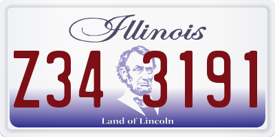 IL license plate Z343191
