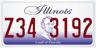 IL license plate Z343192