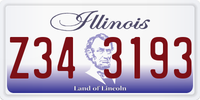IL license plate Z343193