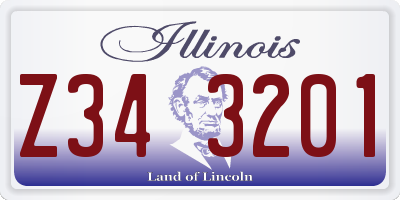 IL license plate Z343201