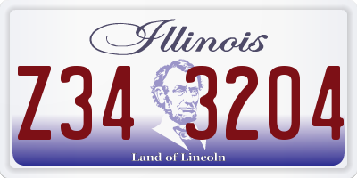 IL license plate Z343204