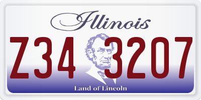 IL license plate Z343207