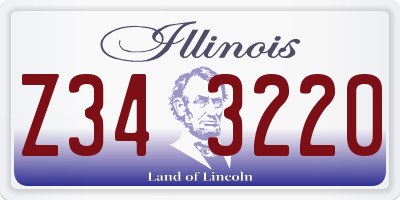 IL license plate Z343220