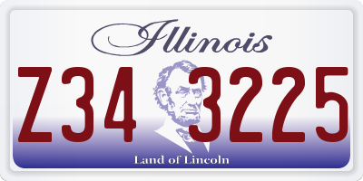 IL license plate Z343225
