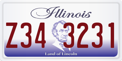 IL license plate Z343231