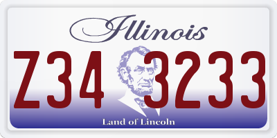 IL license plate Z343233